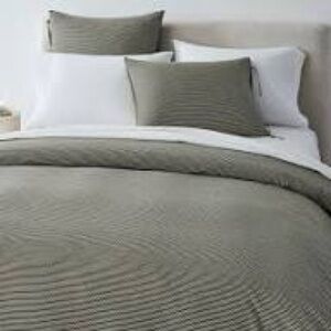 West Elm Olive Green Duvet cover and shams - originally $85